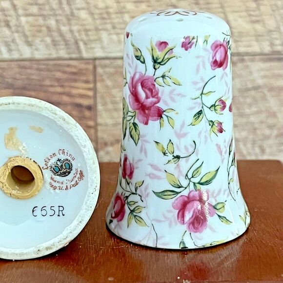 LEFTON Salt and Pepper Shakers Rose Chintz 665R Vintage 1950s - Picture 4 of 7